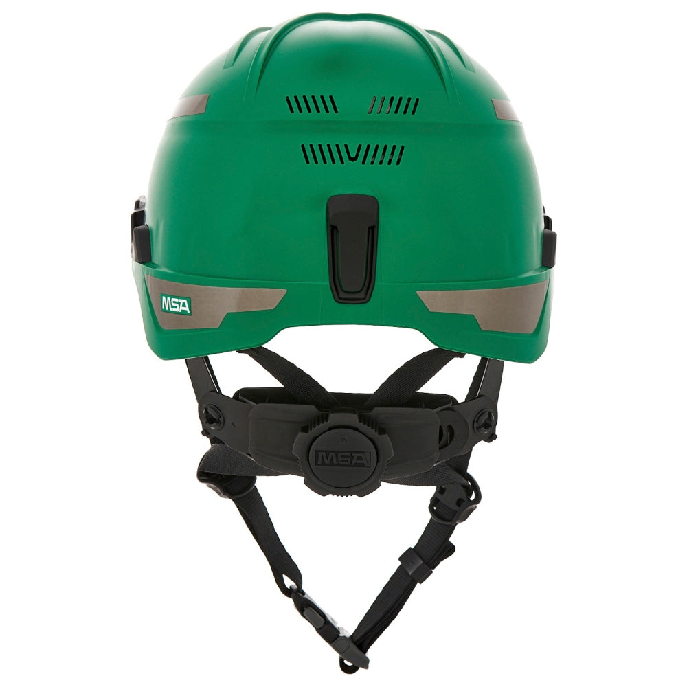 MSA 10204346 V-Gard H1 Trivent Safety Helmet - Fas-Trac Suspension - Green