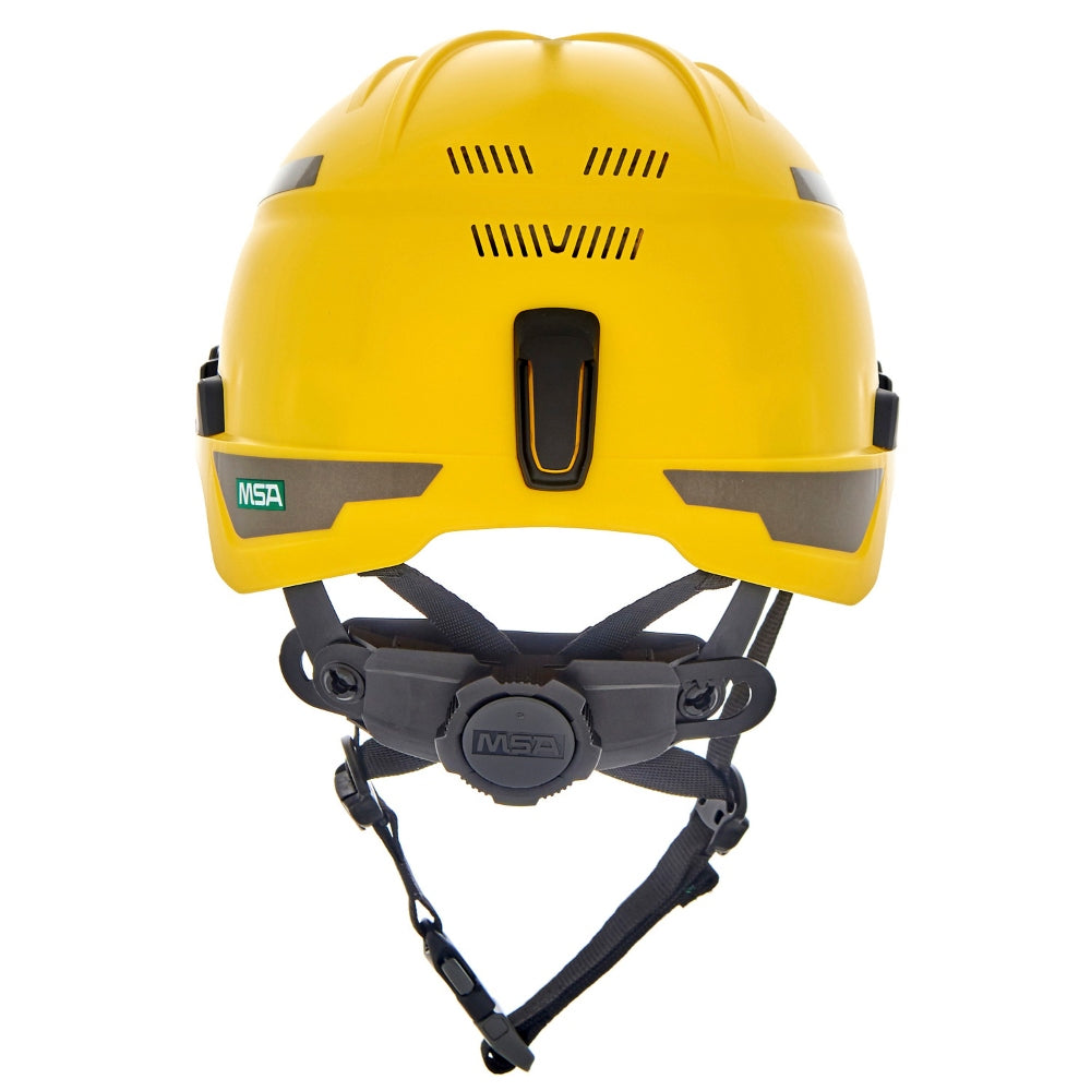 MSA 10204346 V-Gard H1 Trivent Safety Helmet - Fas-Trac Suspension - Yellow