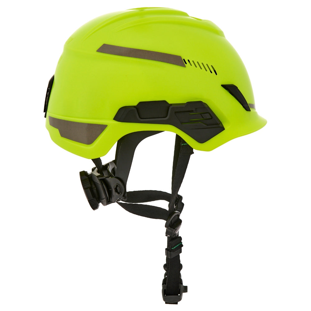 MSA 10204346 V-Gard H1 Trivent Safety Helmet - Fas-Trac Suspension - Hi-Viz Yellow/Green
