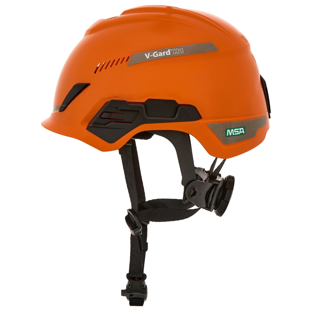 MSA 10204346 V-Gard H1 Trivent Safety Helmet - Fas-Trac Suspension - Orange