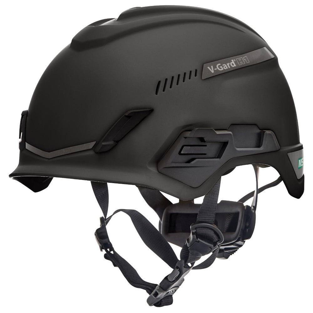 MSA 10204346 V-Gard H1 Trivent Safety Helmet - Fas-Trac Suspension - Black