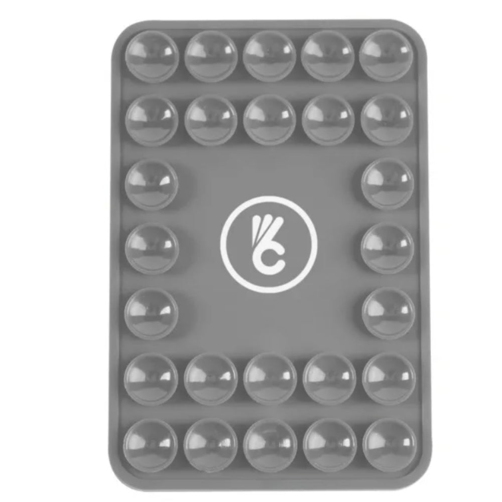 Magnetic Silicone Suction-Cup Phone Mount - Gray