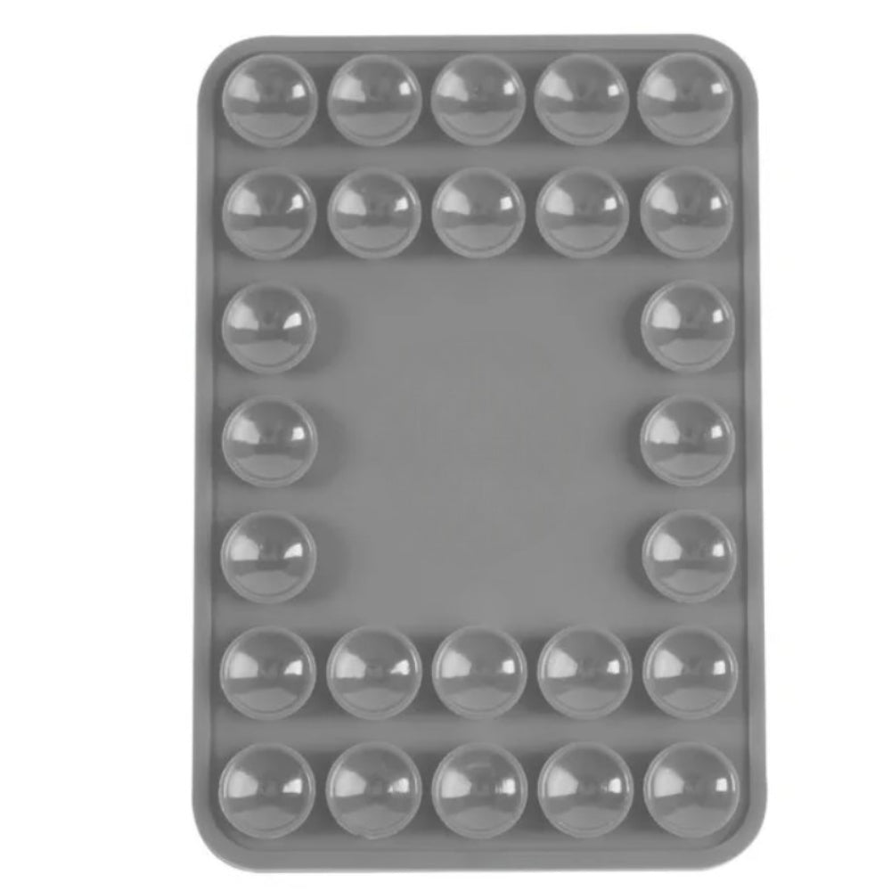 Magnetic Silicone Suction-Cup Phone Mount - Gray