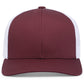 Pacific Headwear Trucker Snapback Cap - Maroon/White/Maroon