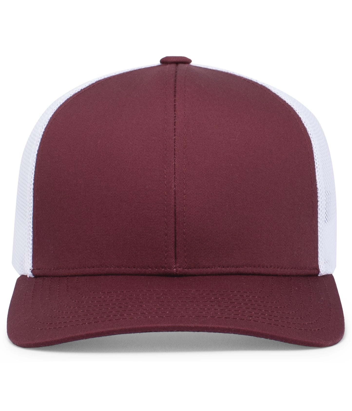 Pacific Headwear Trucker Snapback Cap - Maroon/White/Maroon