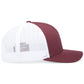 Pacific Headwear Trucker Snapback Cap - Maroon/White/Maroon