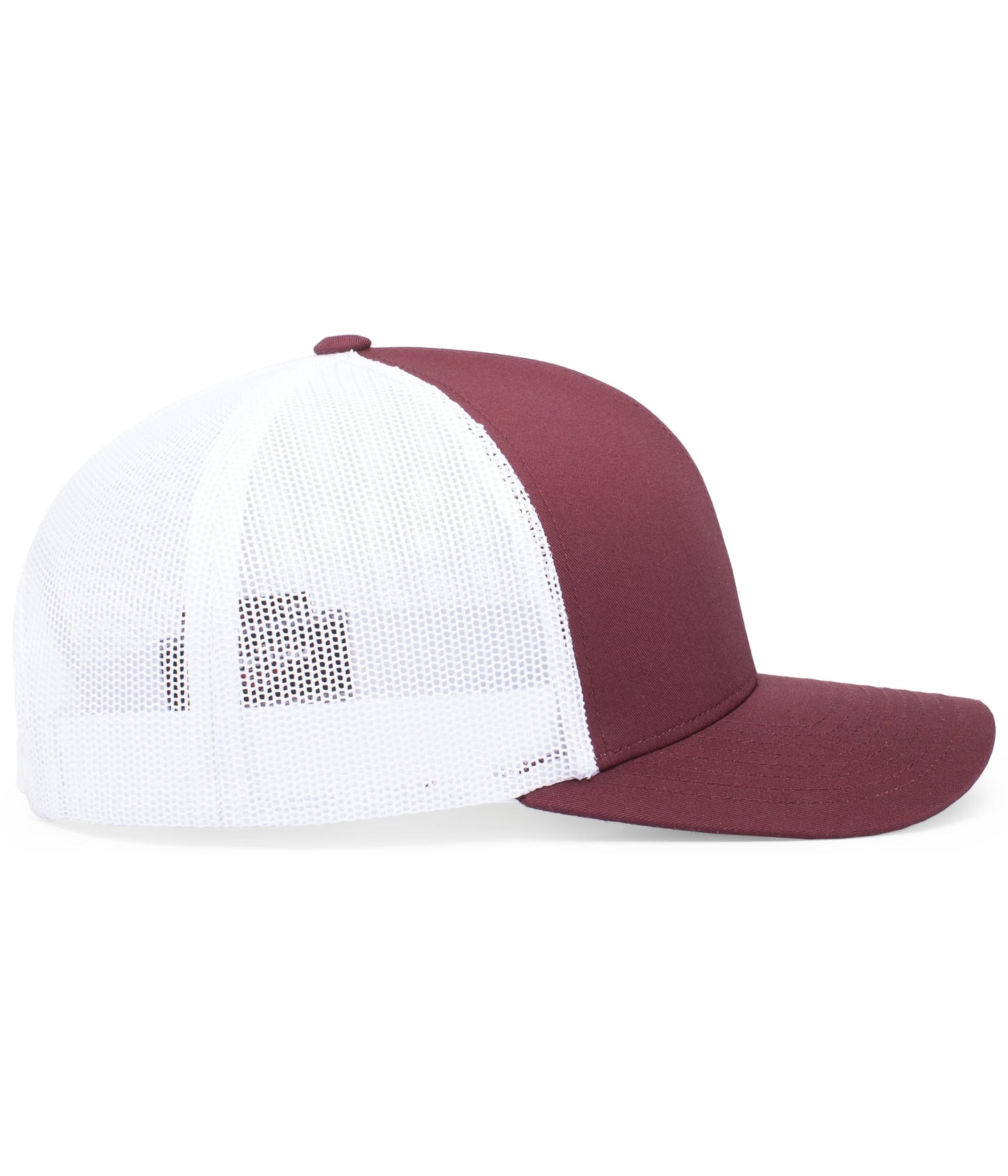 Pacific Headwear Trucker Snapback Cap - Maroon/White/Maroon