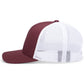 Pacific Headwear Trucker Snapback Cap - Maroon/White/Maroon