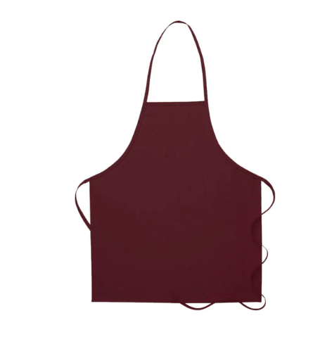 Deluxe Bib Apron (no pockets) - Maroon