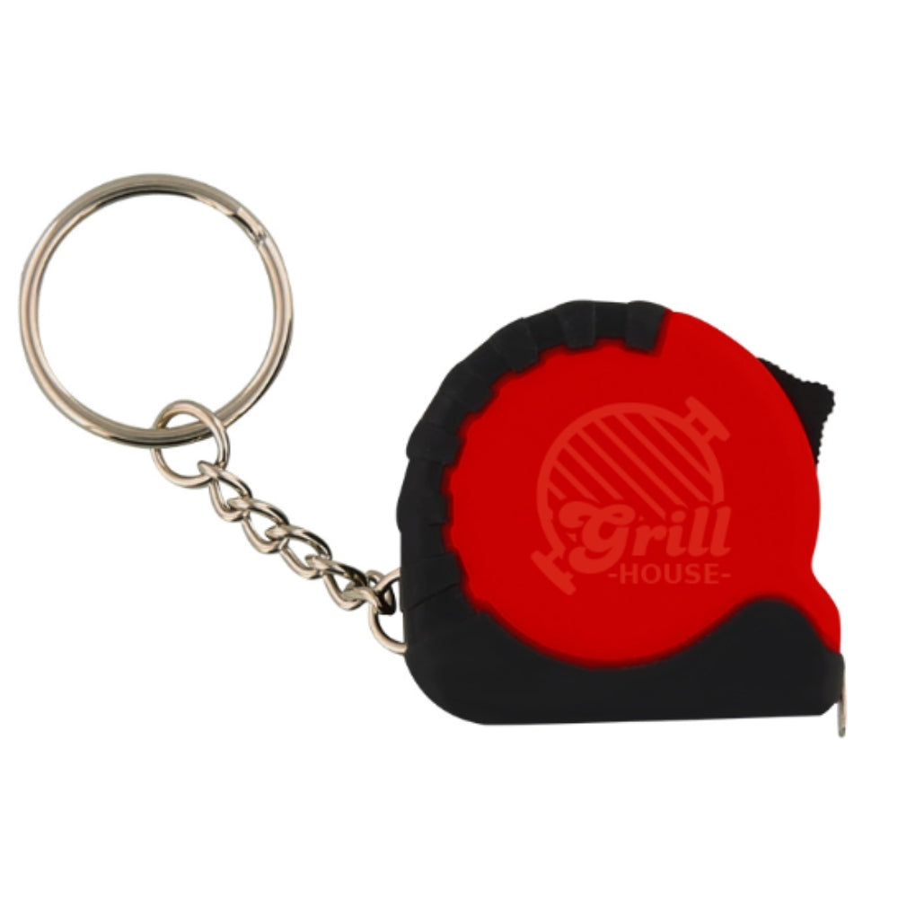Mini Tape Measure Keychain - Red