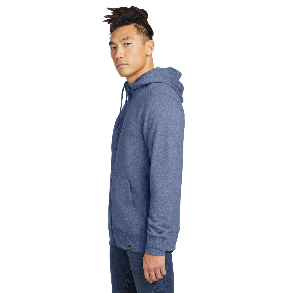New Era® French Terry Full-Zip Hoodie - Dark Royal Twist
