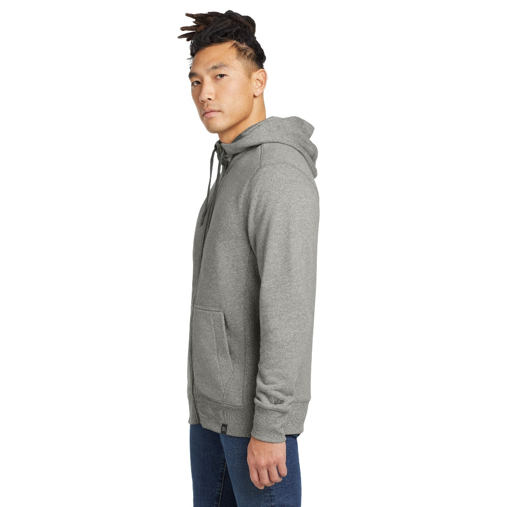 New Era® French Terry Full-Zip Hoodie - Light Graphite Twist