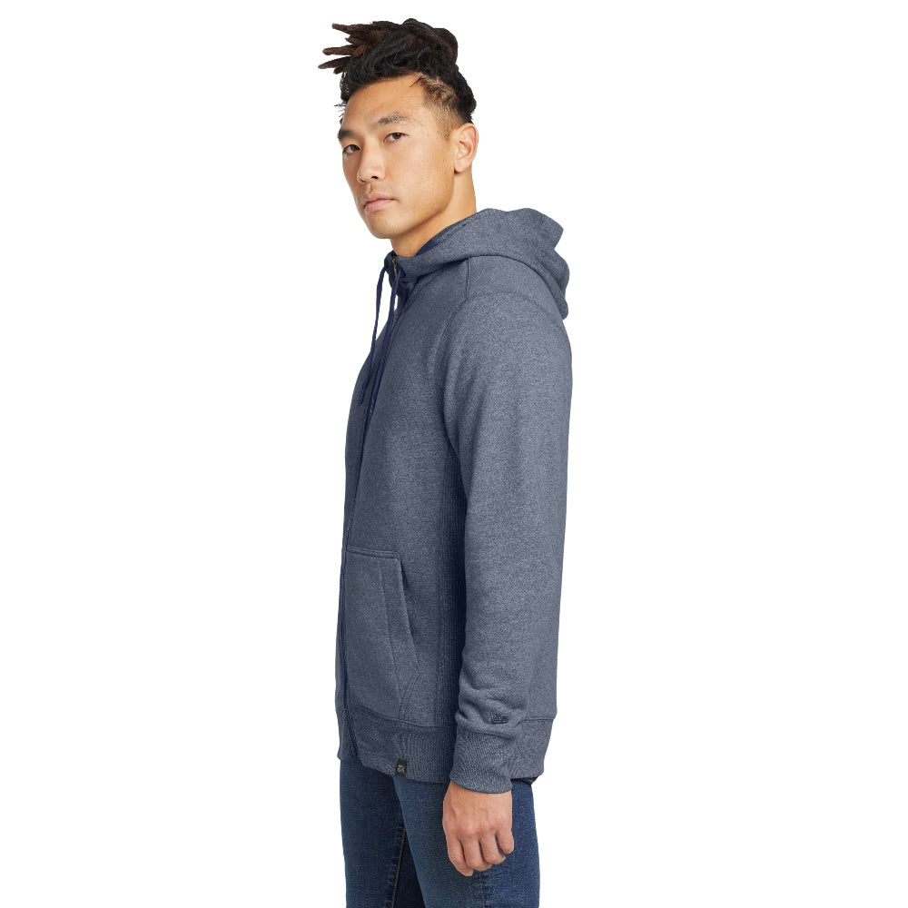New Era® French Terry Full-Zip Hoodie - True Navy Twist
