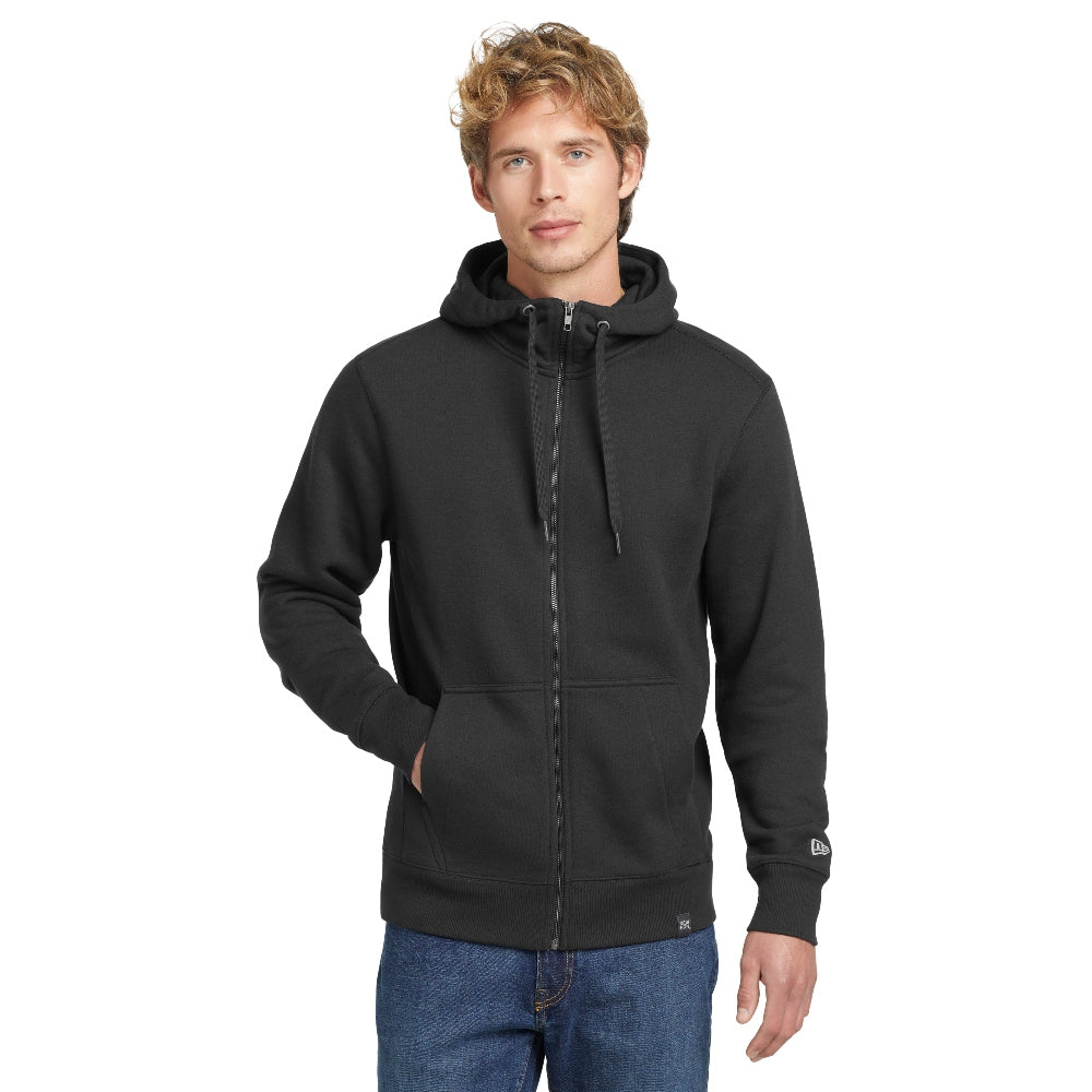 New Era® French Terry Full-Zip Hoodie - Black