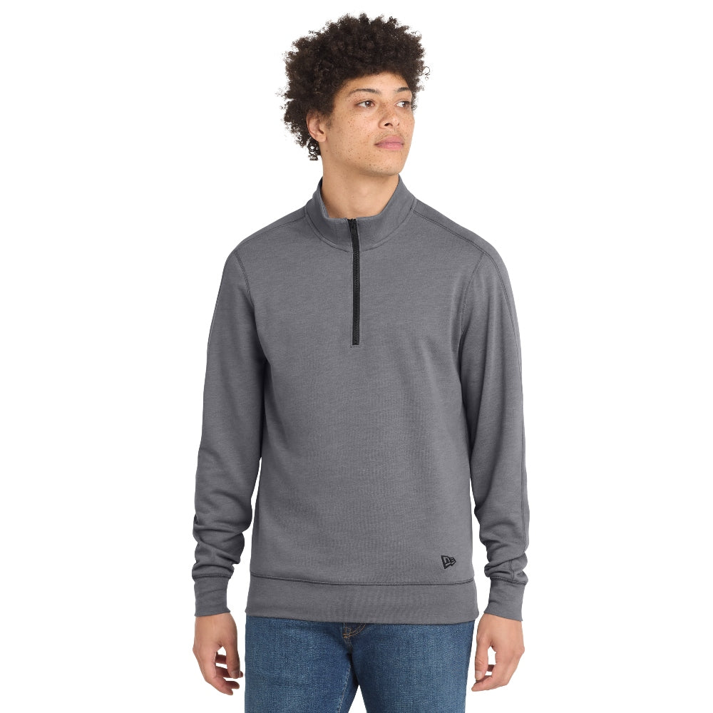 New Era® Tri-Blend Fleece 1/4-Zip Pullover - Shadow Grey Heather