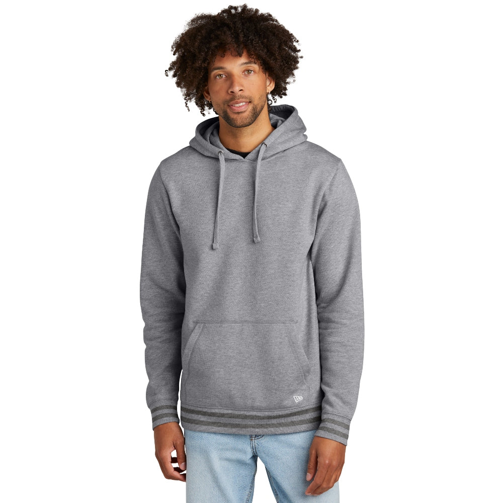 New Era® Comeback Fleece Pullover Hoodie - Athletic Heather Dark Heather Grey