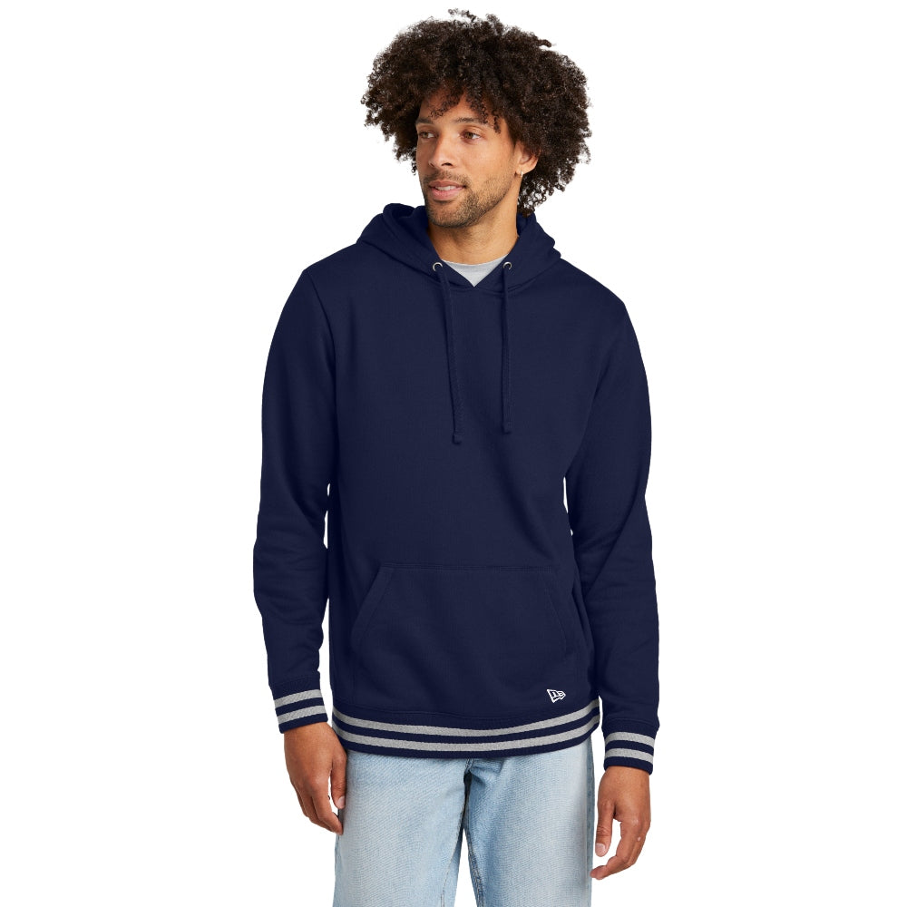 New Era® Comeback Fleece Pullover Hoodie - True Navy/Athletic Heather