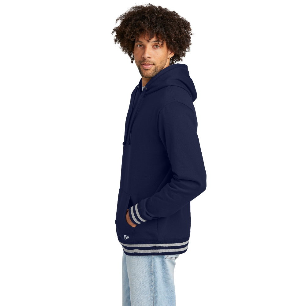 New Era® Comeback Fleece Pullover Hoodie - True Navy/Athletic Heather