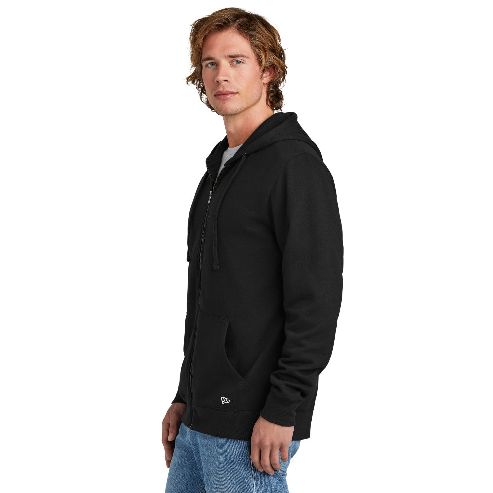 New Era® Comeback Fleece Full-Zip Hoodie - Black