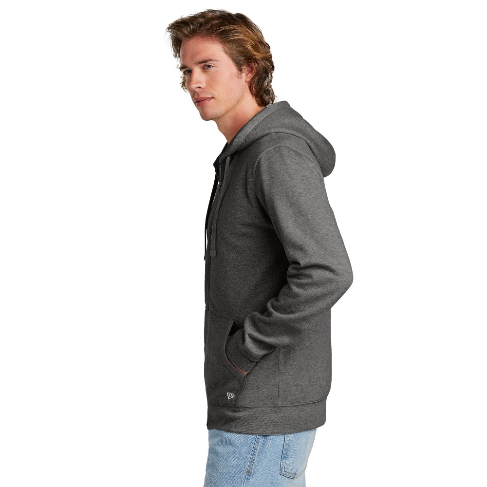 New Era® Comeback Fleece Full-Zip Hoodie - Dark Heather Grey