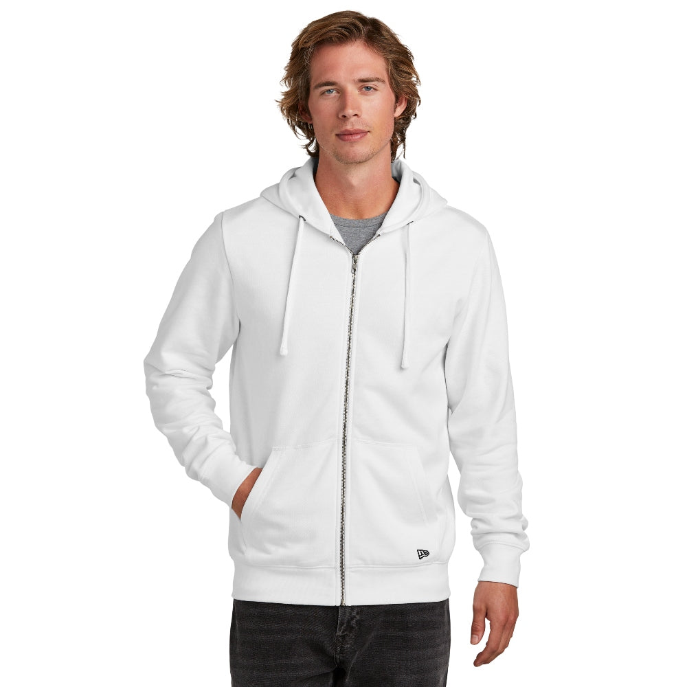 New Era® Comeback Fleece Full-Zip Hoodie - White