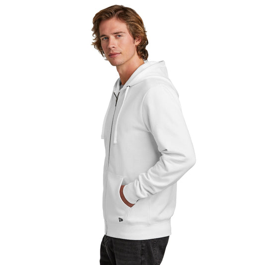 New Era® Comeback Fleece Full-Zip Hoodie - White
