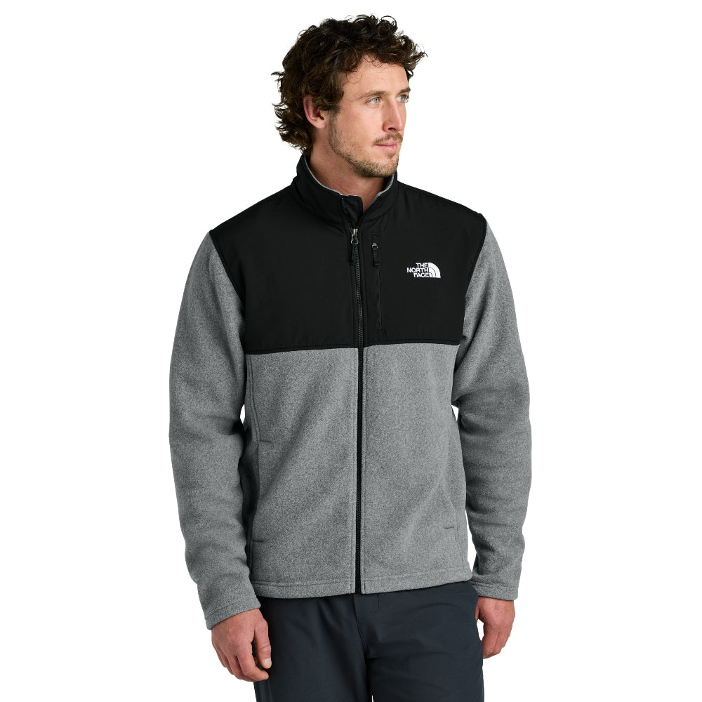 The North Face® Highest Peak Full-Zip Fleece Jacket - TNF Medium Grey Heather/TNF Black