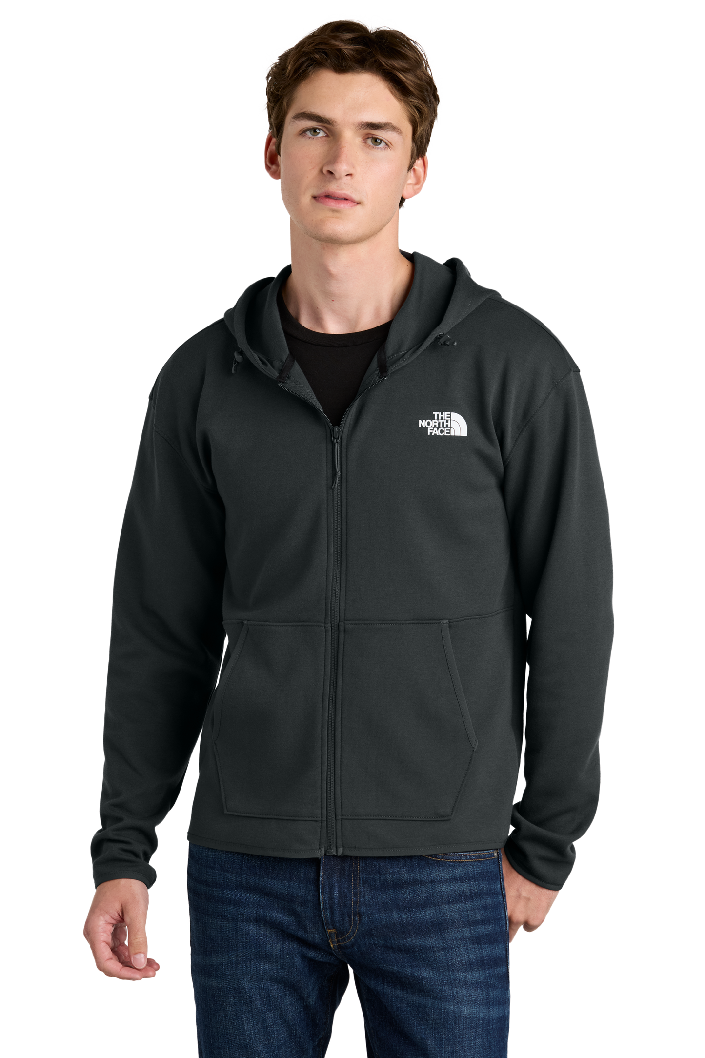 The North Face® Double-Knit Full-Zip Hoodie - Asphalt Grey
