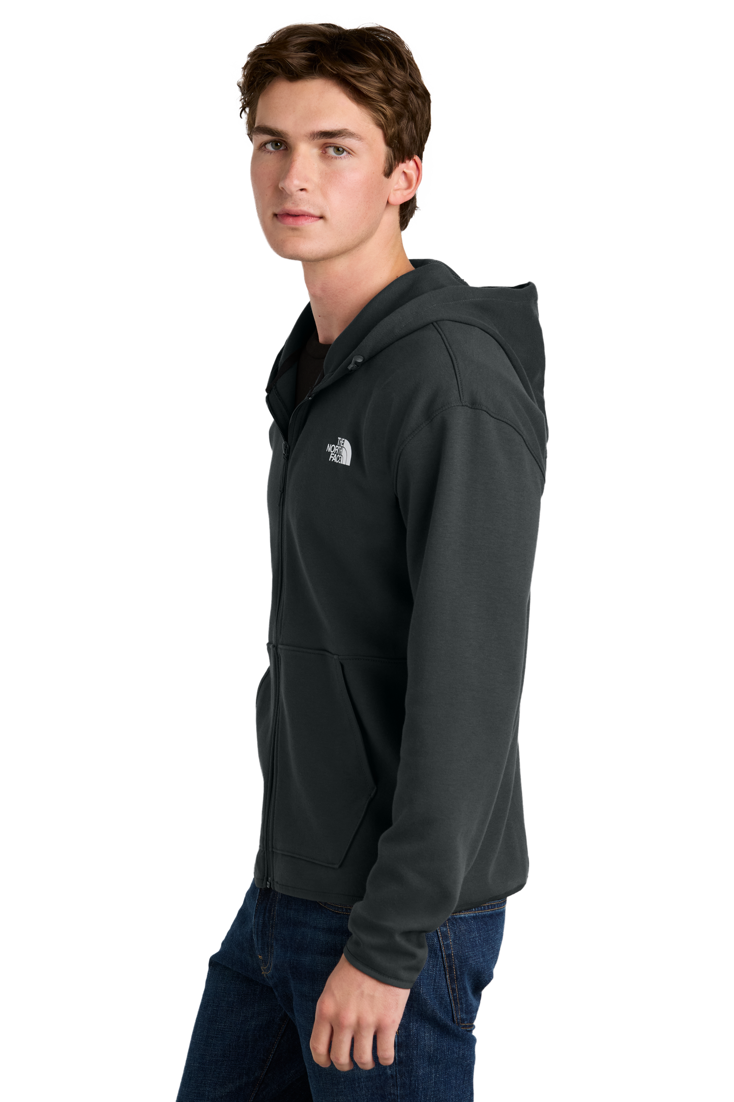 The North Face® Double-Knit Full-Zip Hoodie - Asphalt Grey