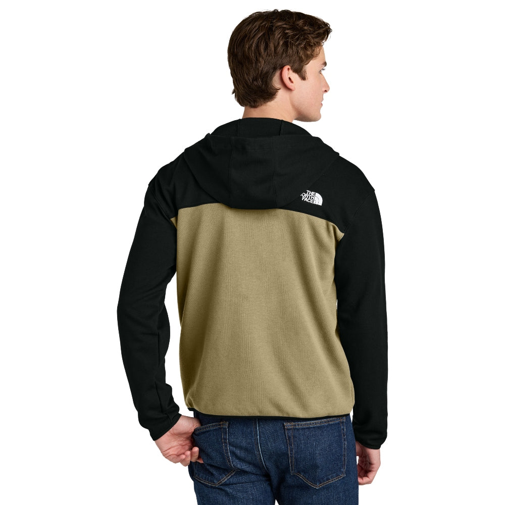 The North Face® Double-Knit Full-Zip Hoodie - Khaki Stone/ TNF Black