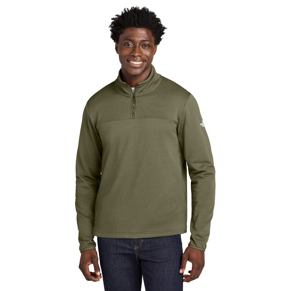 The North Face® Aim 1/4-Zip Fleece - Burnt Olive Green