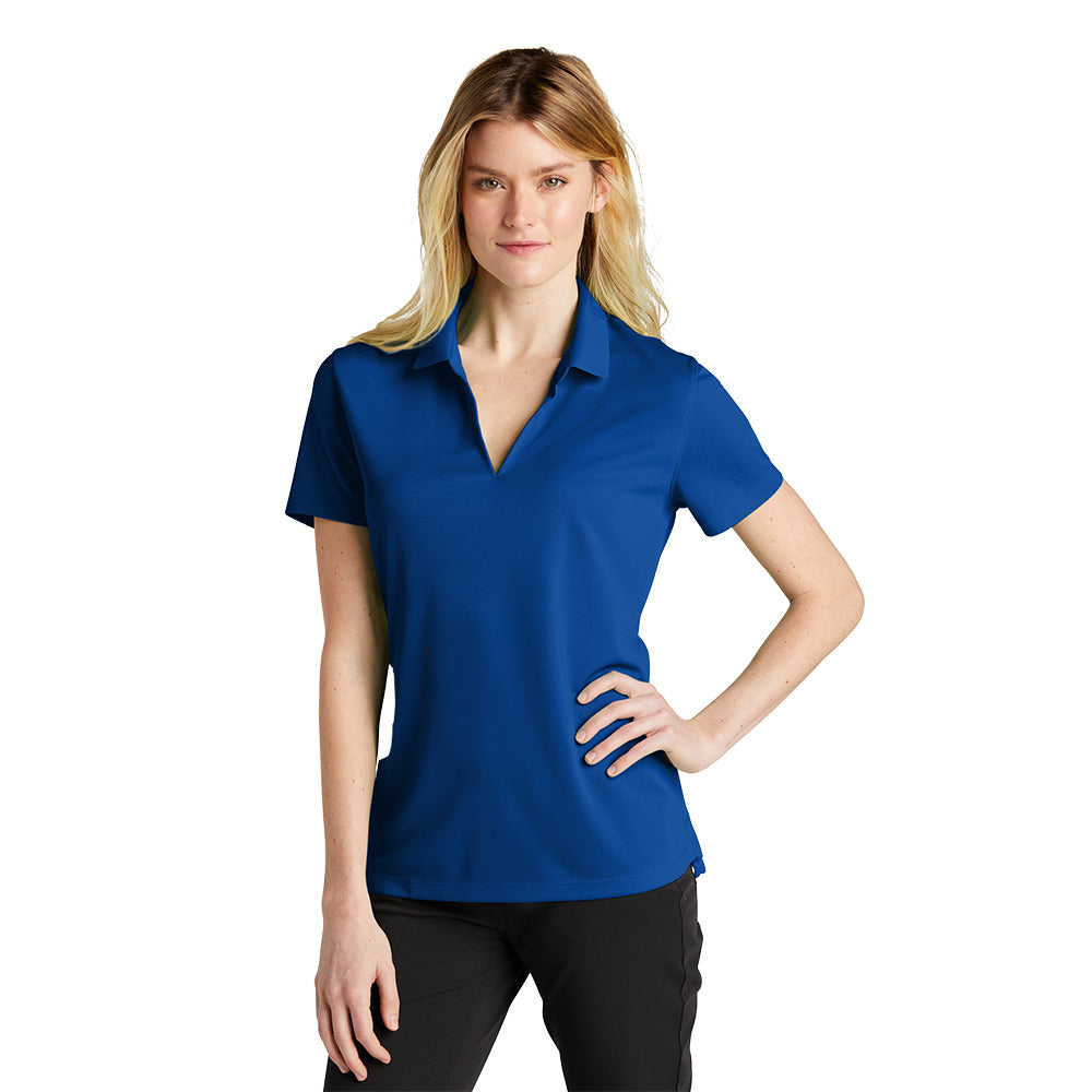 Nike Women Dri-FIT Micro Pique 2.0 Short Sleeve Polo - Gym Blue