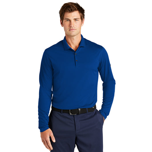 Nike Dri-FIT Micro Pique 2.0 Polo Long Sleeve - Gym Blue