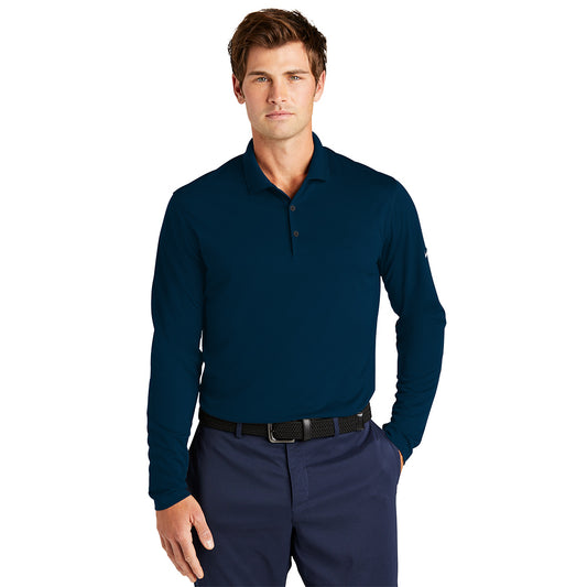 Nike Dri-FIT Micro Pique 2.0 Polo Long Sleeve - Navy