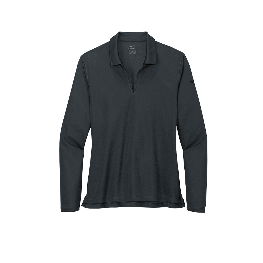Nike Women's Dri-FIT Micro Pique 2.0 Polo Long Sleeve - Anthracite