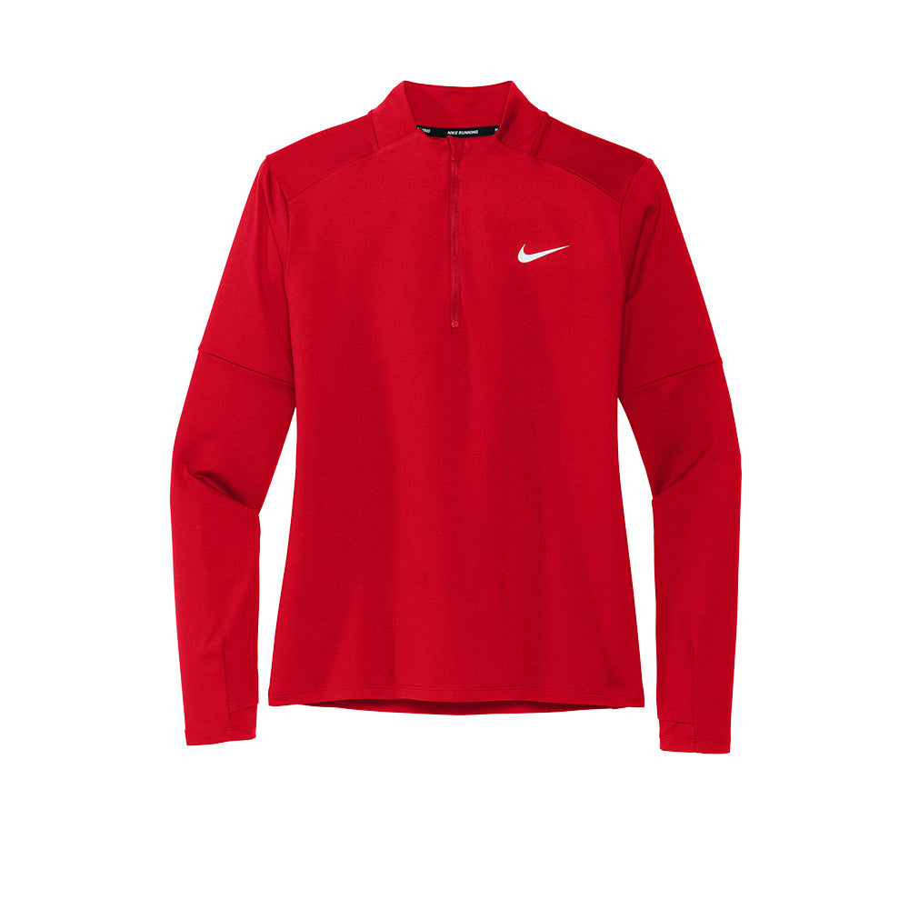 Nike Ladies Dri-FIT Element 1/2-Zip Top- Scarlet