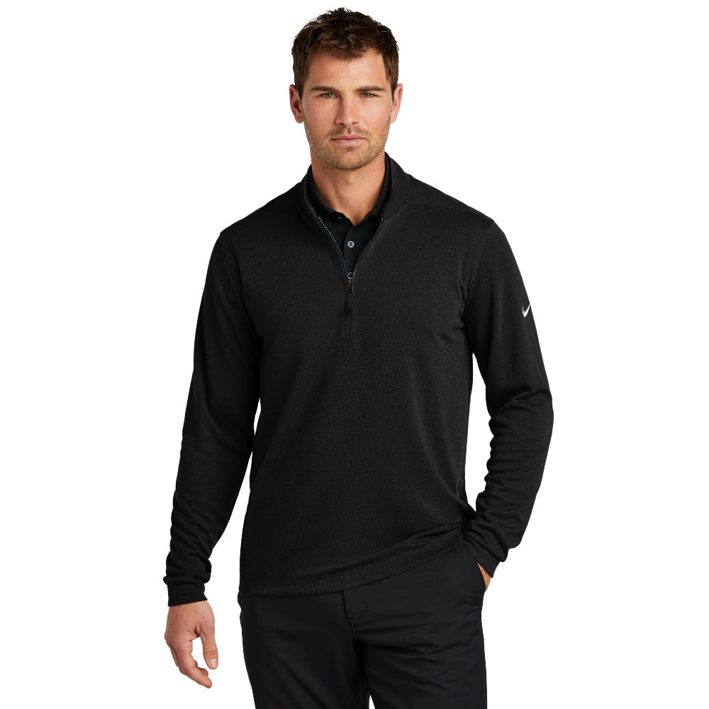 Nike Textured 1/2-Zip Cover-Up - Black