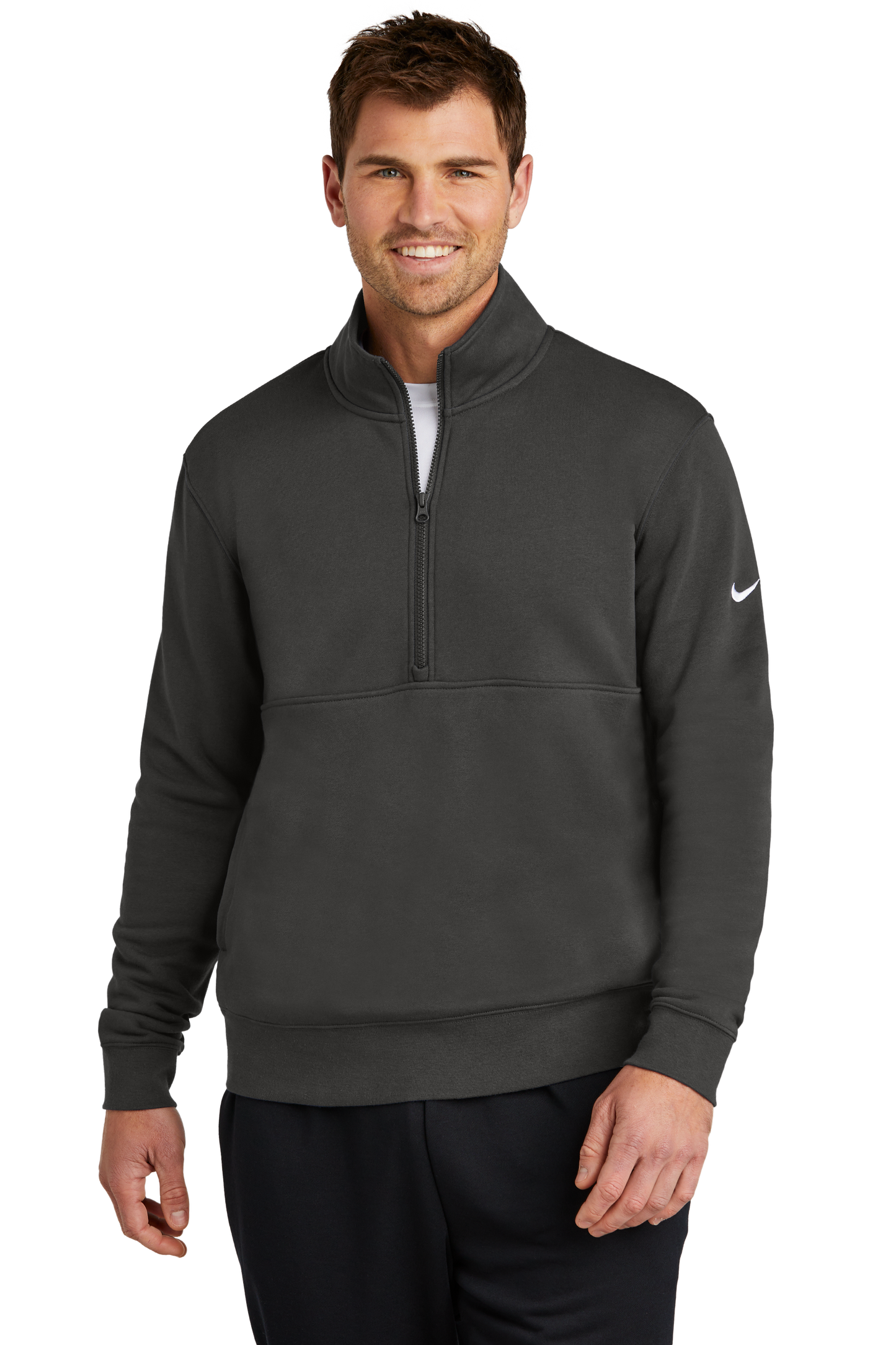 Nike Club Fleece Sleeve Swoosh 1/2-Zip - Anthracite