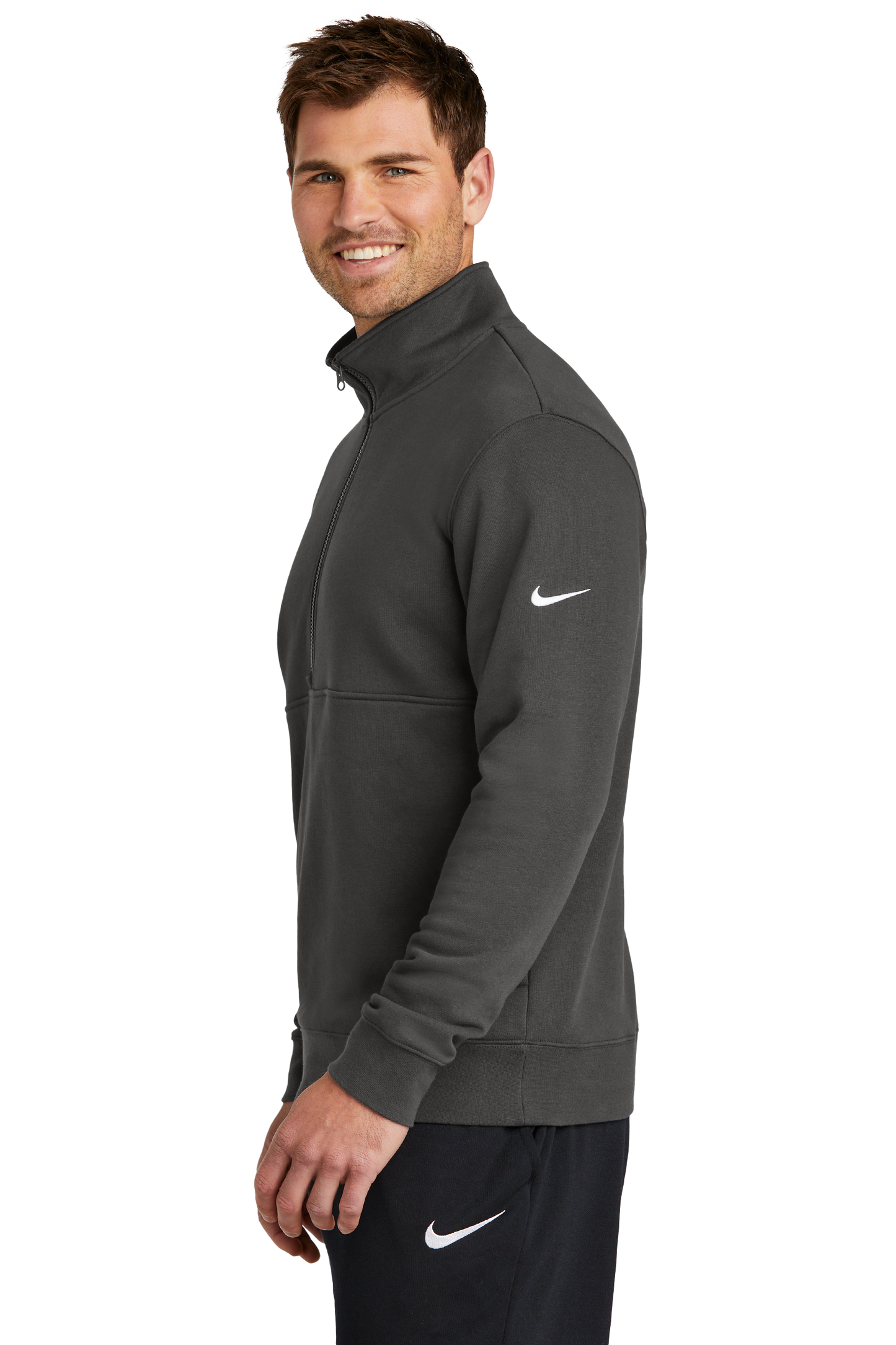 Nike Club Fleece Sleeve Swoosh 1/2-Zip - Anthracite