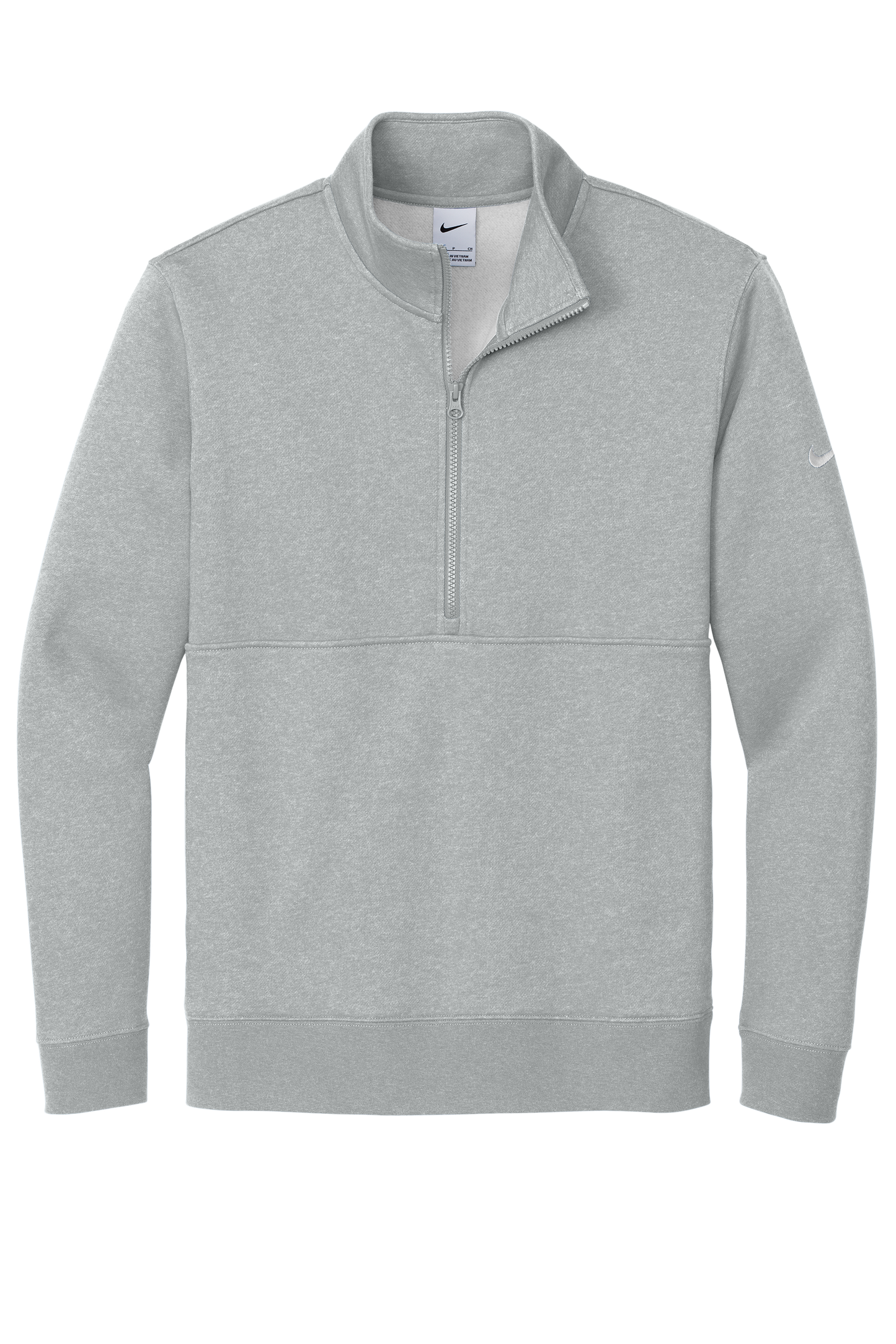 Nike Club Fleece Sleeve Swoosh 1/2-Zip - Dark Grey Heather