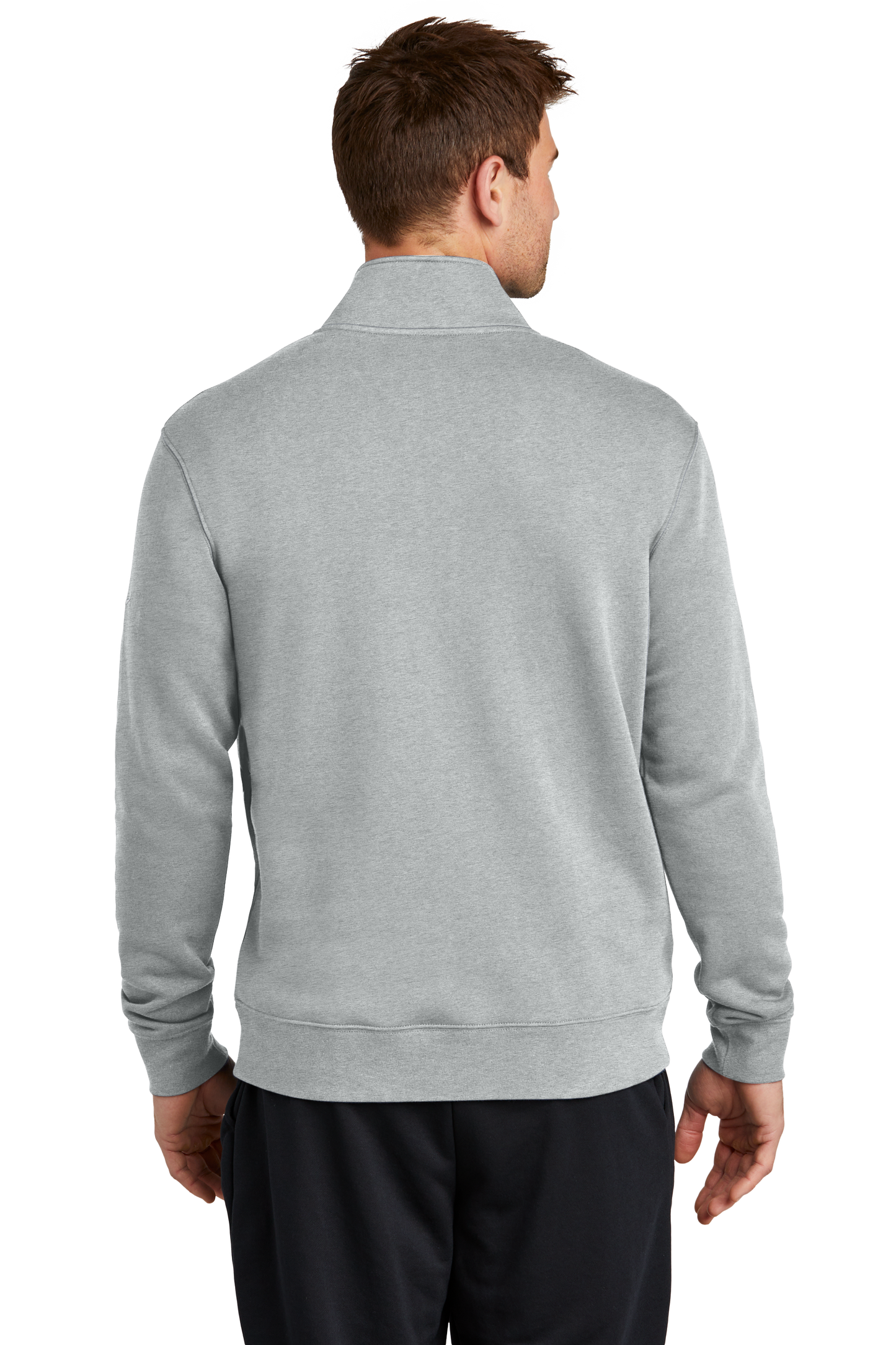 Nike Club Fleece Sleeve Swoosh 1/2-Zip - Dark Grey Heather