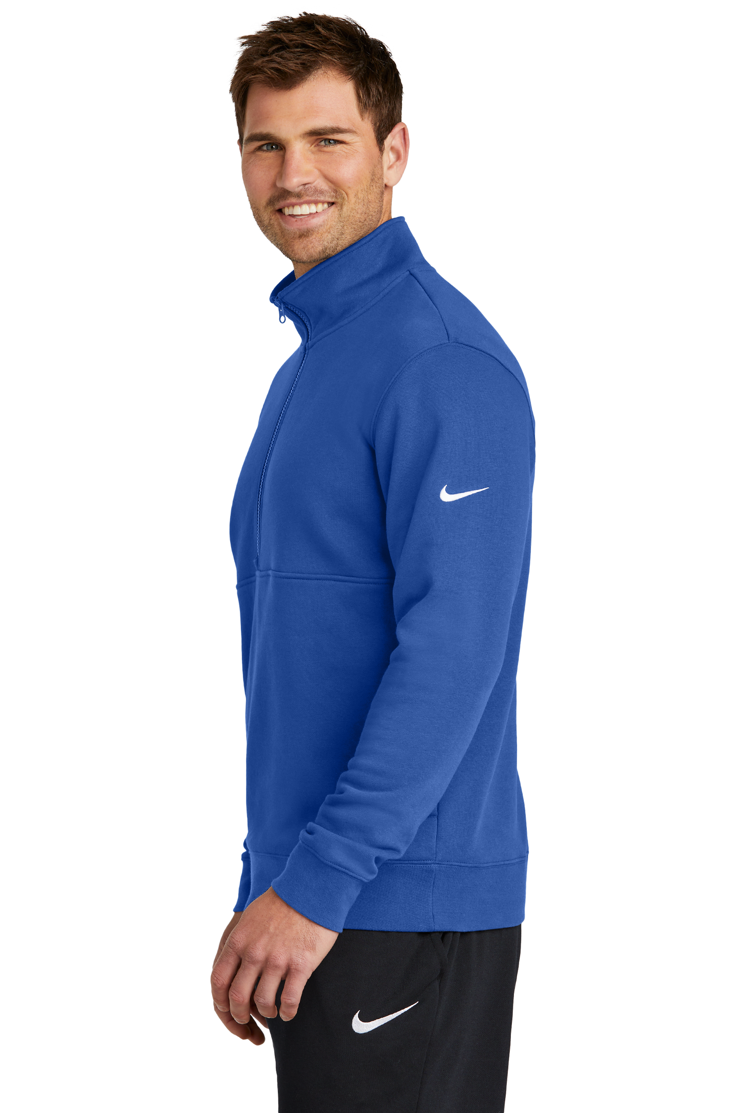 Nike Club Fleece Sleeve Swoosh 1/2-Zip - Game Royal