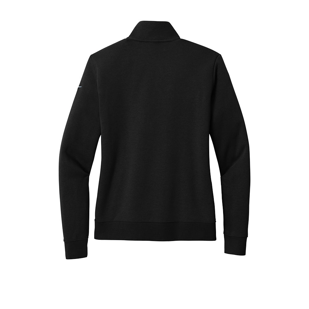 Nike Ladies Club Fleece Sleeve Swoosh 1/2-Zip - Black
