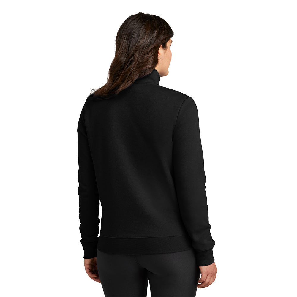 Nike Ladies Club Fleece Sleeve Swoosh 1/2-Zip - Black