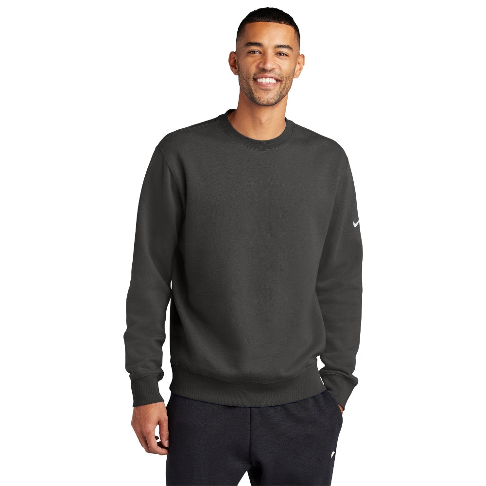 Nike Club Fleece Sleeve Swoosh Crew - Anthracite