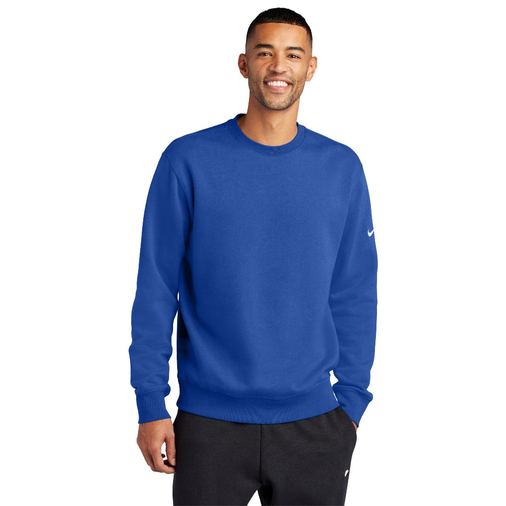 Nike Club Fleece Sleeve Swoosh Crew - Game Royal