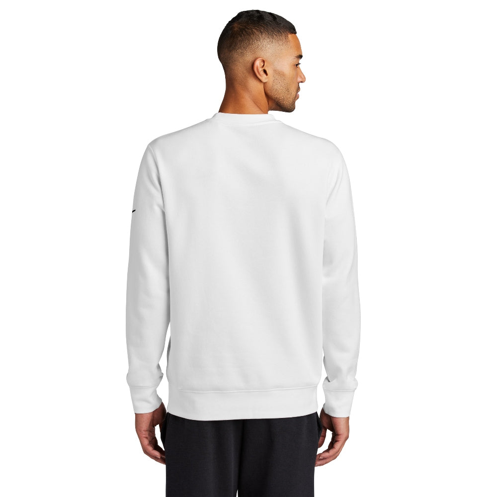 Nike Club Fleece Sleeve Swoosh Crew - White