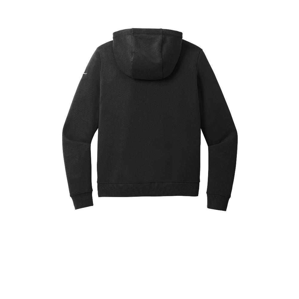 Nike Women's Club Fleece Sleeve Swoosh Pullover Hoodie - Black