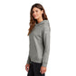 Nike Women's Club Fleece Sleeve Swoosh Pullover Hoodie - Dark Grey Heather