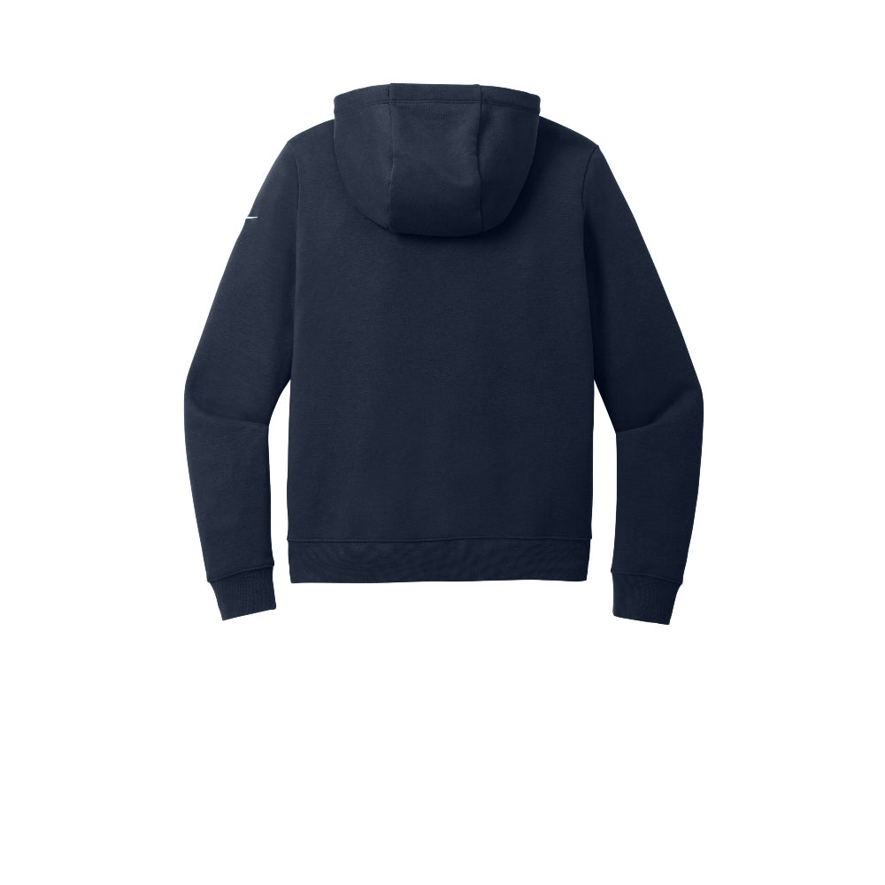 Nike Women's Club Fleece Sleeve Swoosh Pullover Hoodie - Midnight Navy